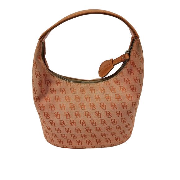 Dooney & Bourke Orange Logo Signature Canvas Handbag Shoulder Purse Small - Picture 8 of 8